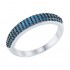 Кольцо из серебра с голубыми ситаллами