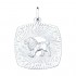 Подвеска знак зодиака из серебра с алмазной гранью